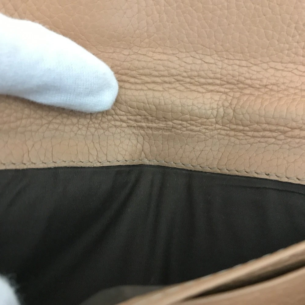 $650 CHLOE Grained Calfskin Marcie Long Wallet Orange