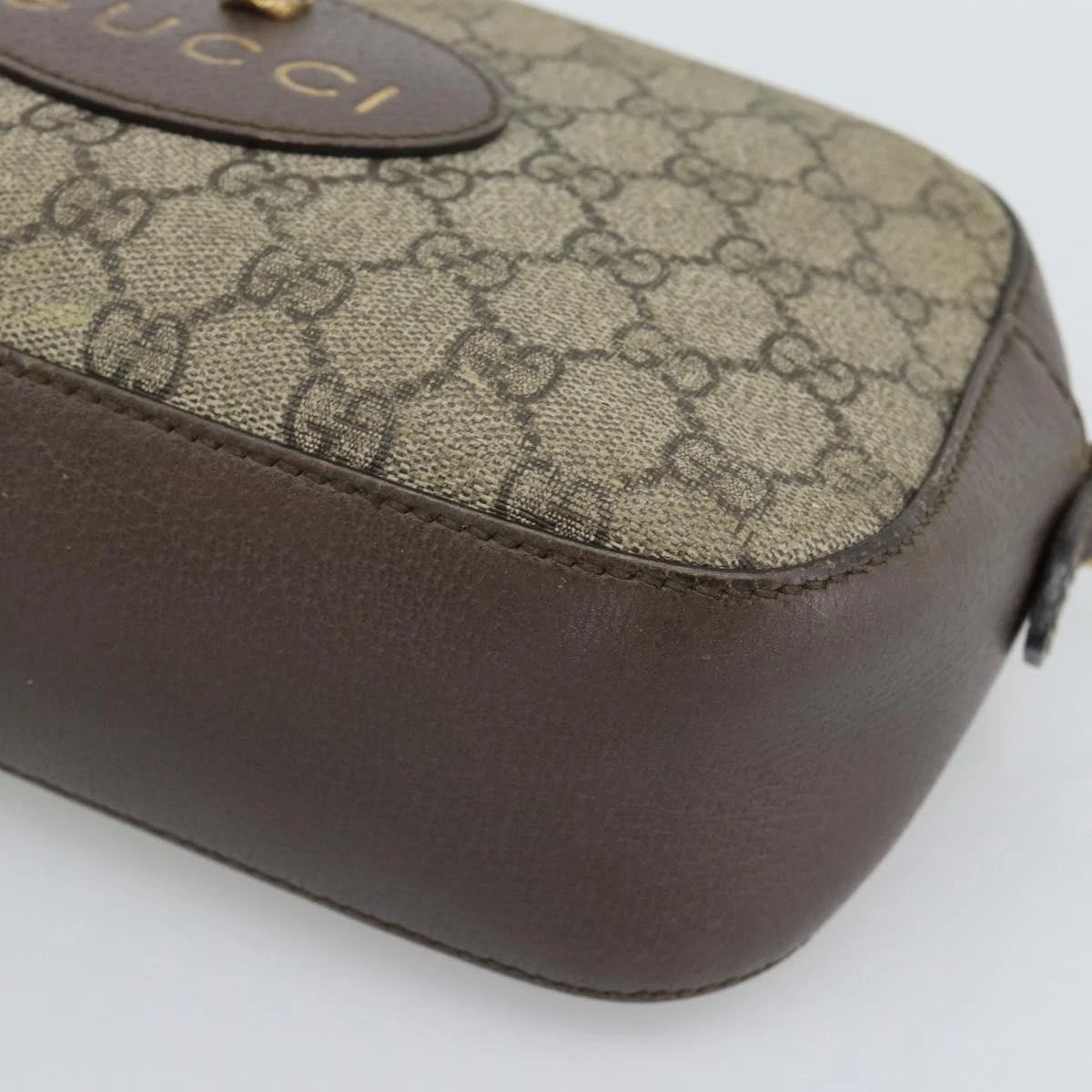 $1490 Gucci GG Supreme Monogram Web Neo Vintage Shoulder Bag Beige New Acero Crop