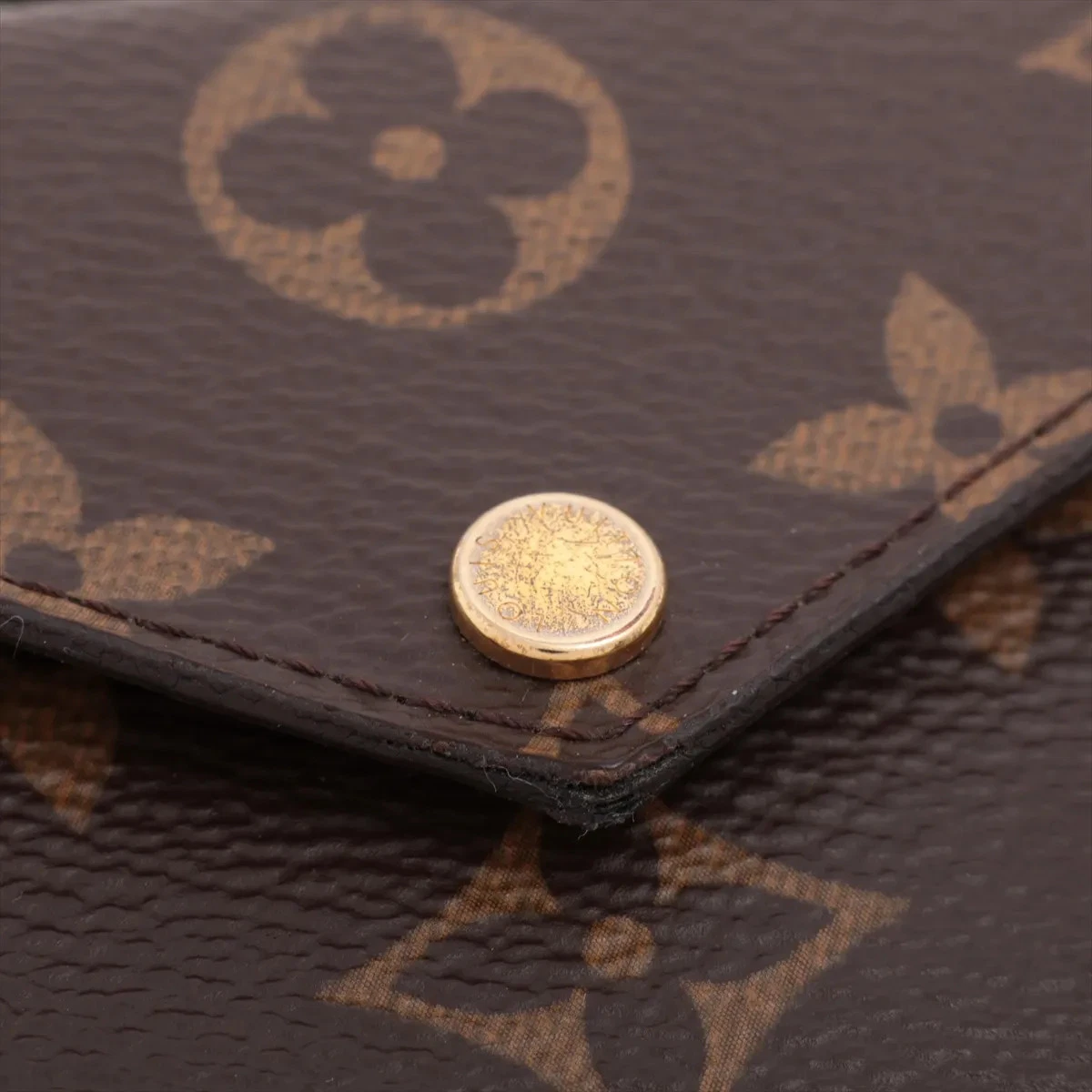 Louis Vuitton Monogram Porto Cartolecto Verso M69431 Black × Brown Coin Purse Th