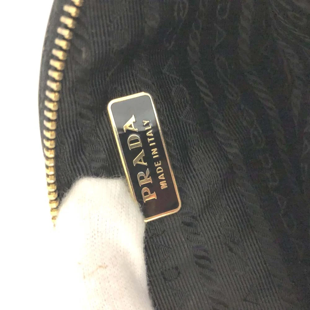 PRADA Saffiano Leather Coin Purse Wallet Black/3CH1162