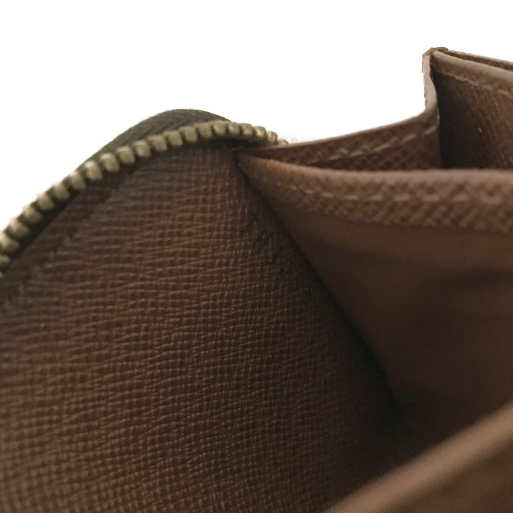 $560 2008 Louis Vuitton Monogram Zippy Zip Around Wallet Coin Purse Brown TH3098