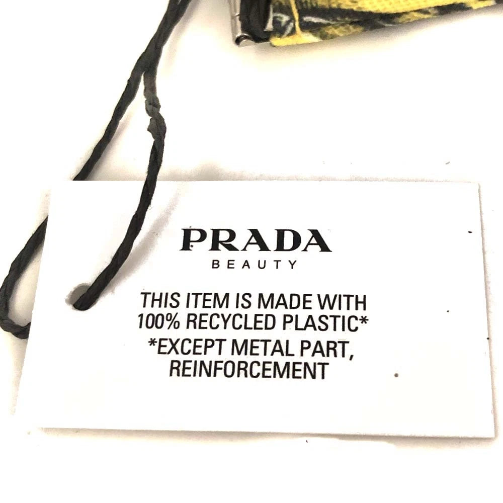 PRADA Logo Banana Motif Canvas Multi Case MultiColor