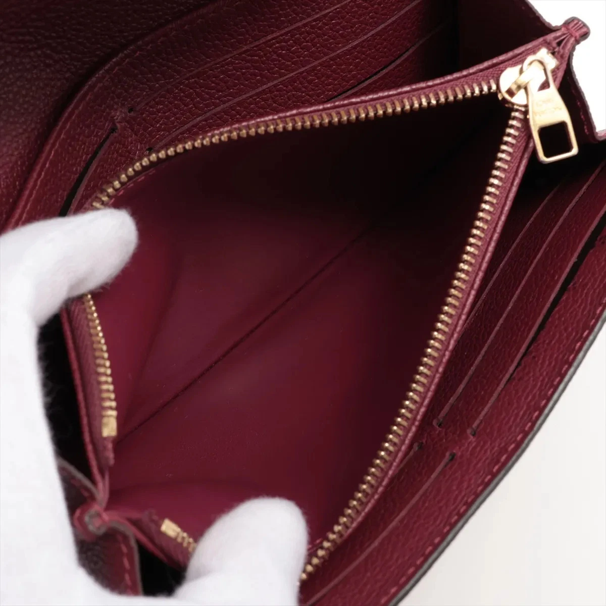 $1030 Louis Vuitton Empreinte Sarah Wallet NM Raisin Long Wallet