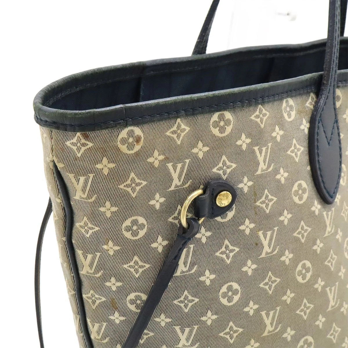 Louis Vuitton Neverfull Tote MM Blue Canvas