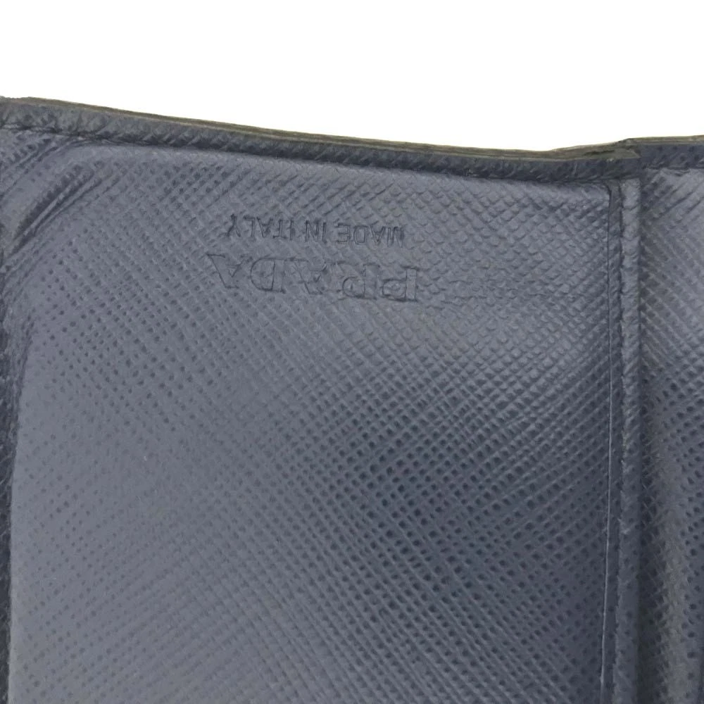 PRADA Saffiano Leather Long Bifold Wallet Black
