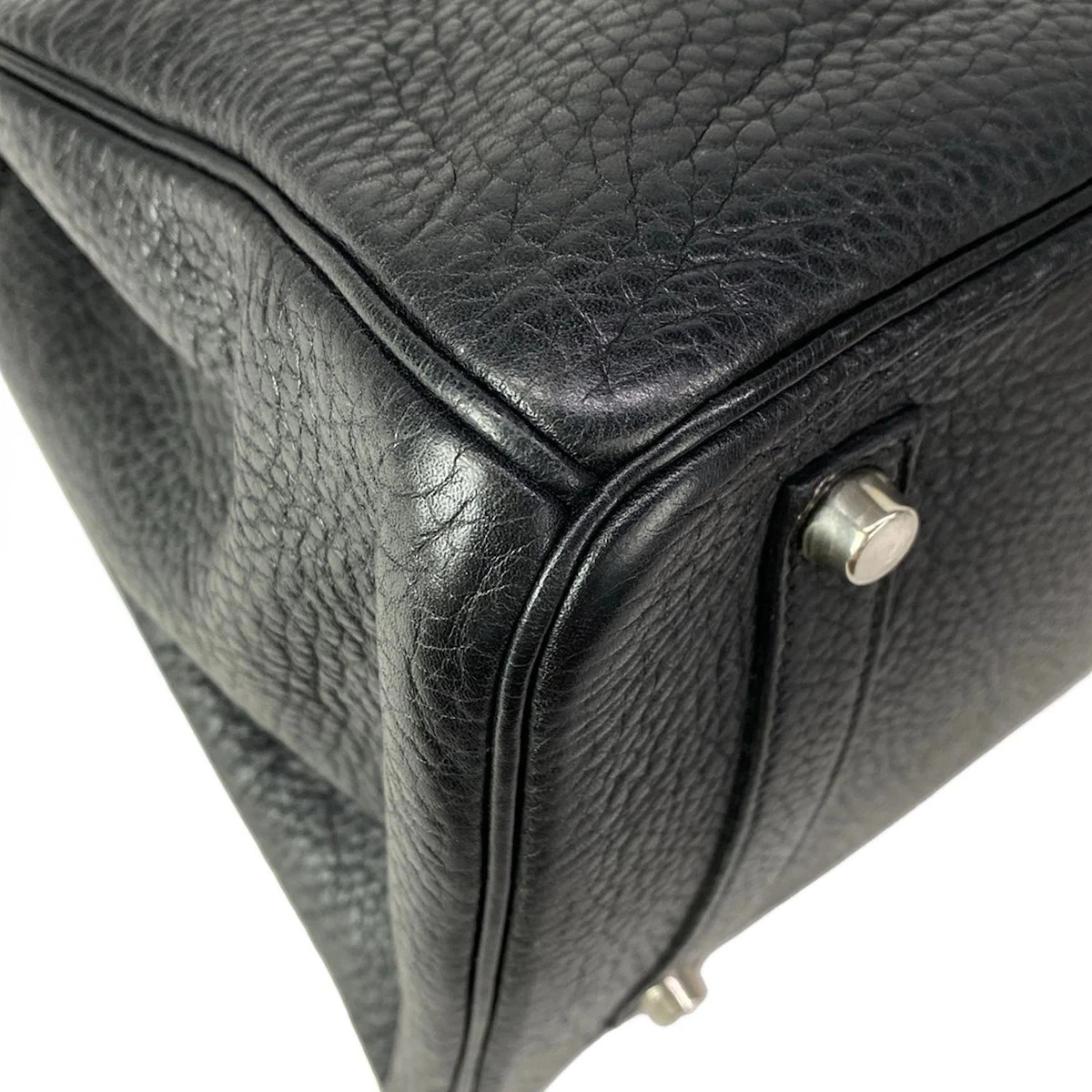 HERMES Birkin 35 Black Togo Square J Handbag