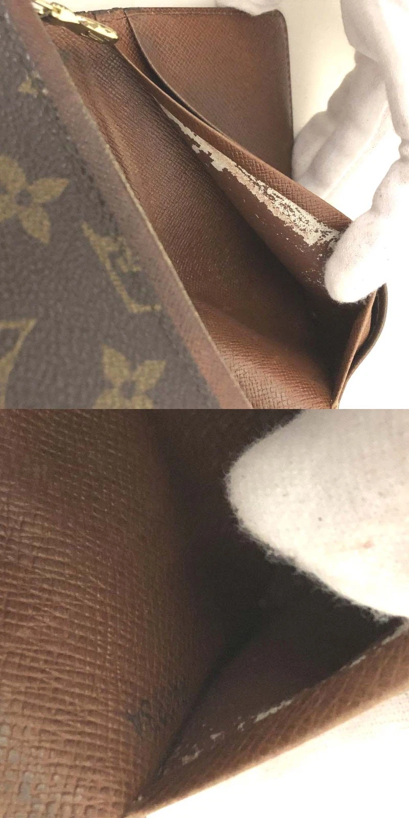 $560 1994 Louis Vuitton Monogram Porte Monnaie Billets Tresor Bifold Wallet RA0934