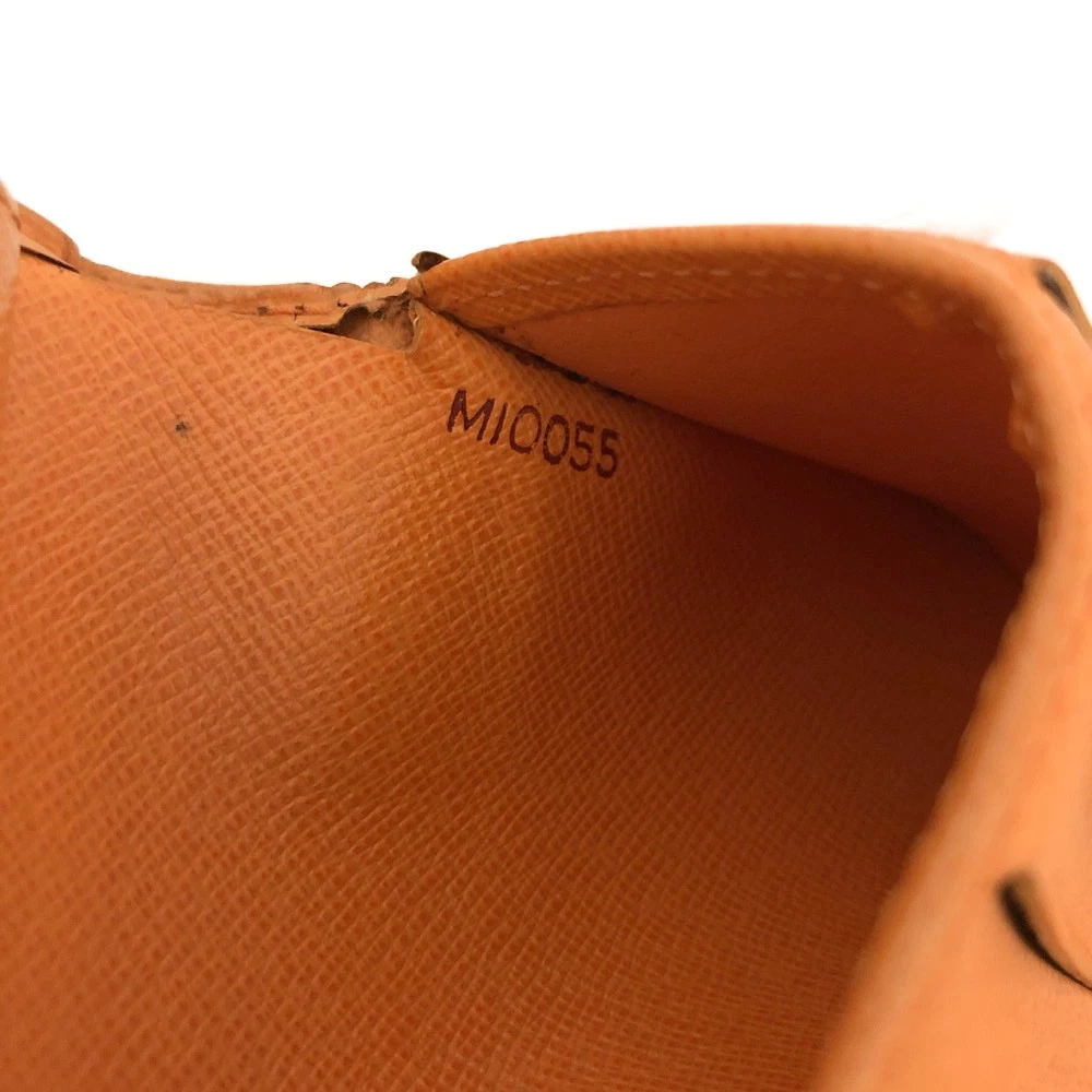 $690 2005 Louis Vuitton Epi Porte-Billets Compact Wallet Orange MI0055