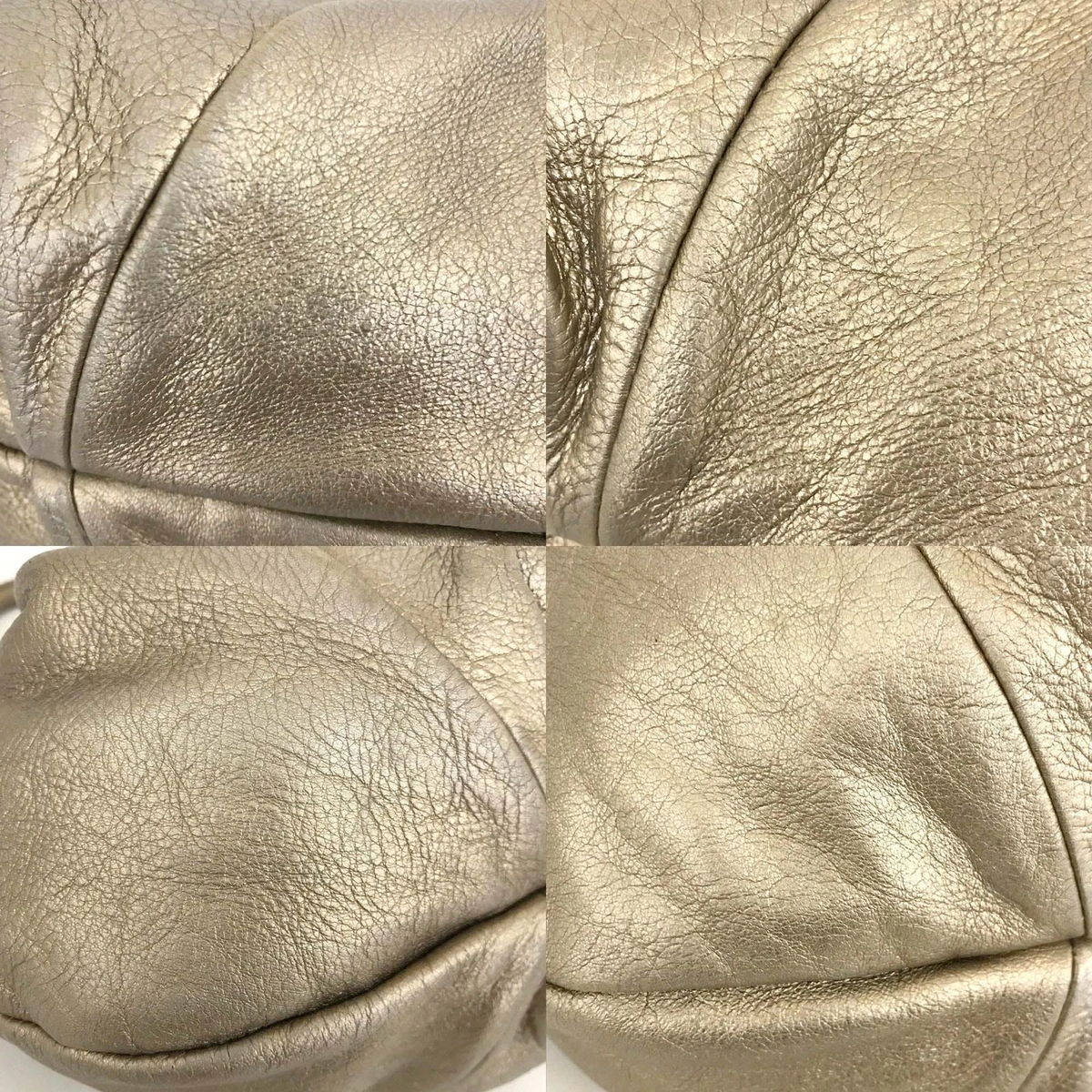 Salvatore Ferragamo Vara Leather Hand Bag Gold/8CH0052