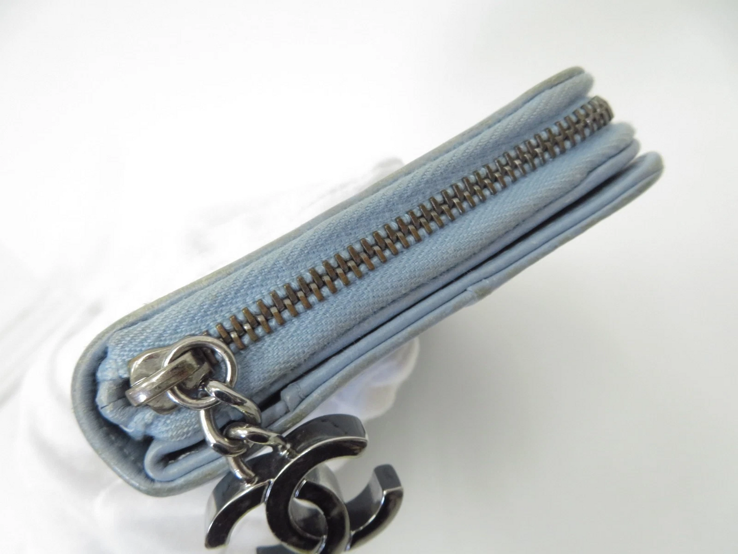 CHANEL CC Matelasse Lambskin Zip Around Zippy Long Wallet