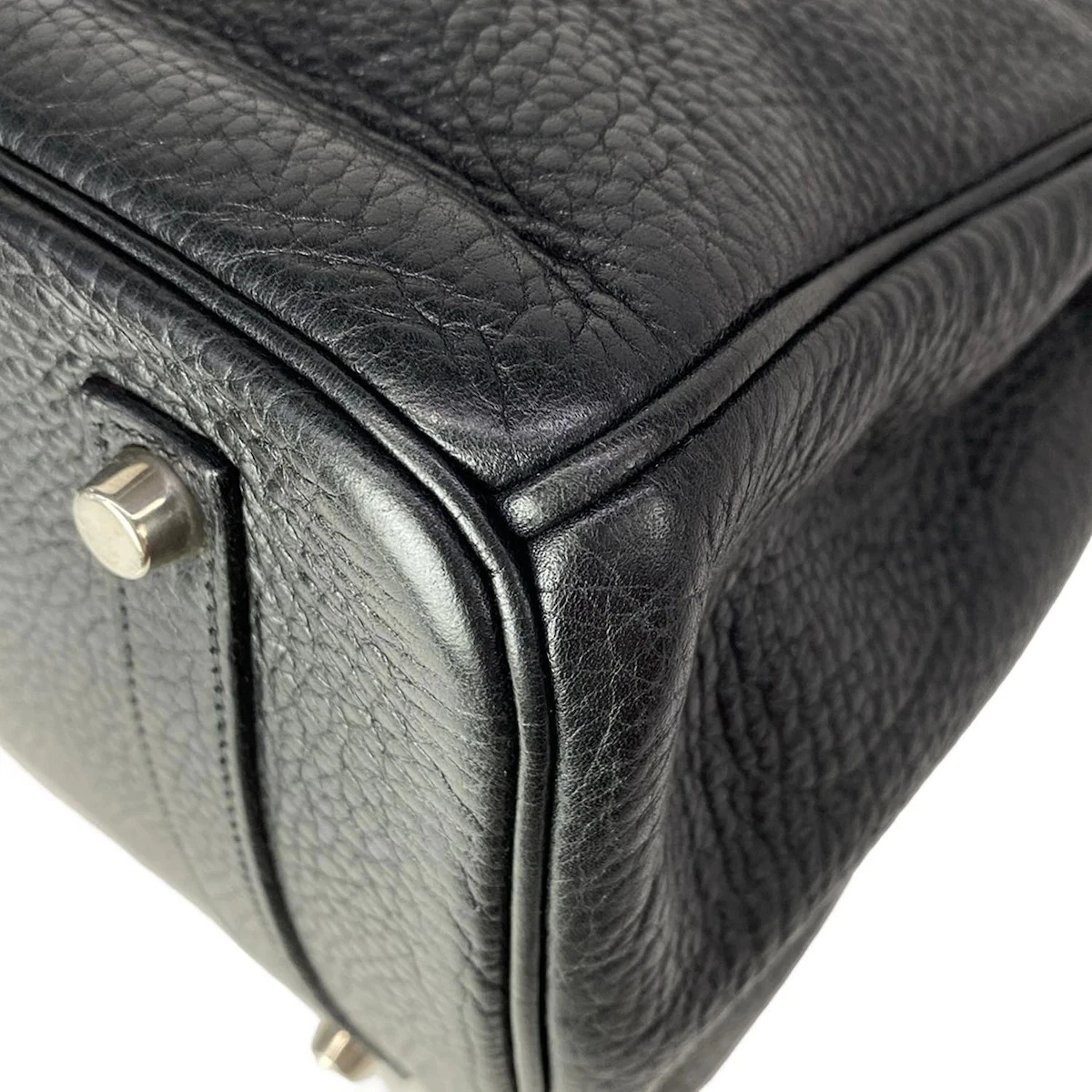HERMES Birkin 35 Black Togo Square J Handbag