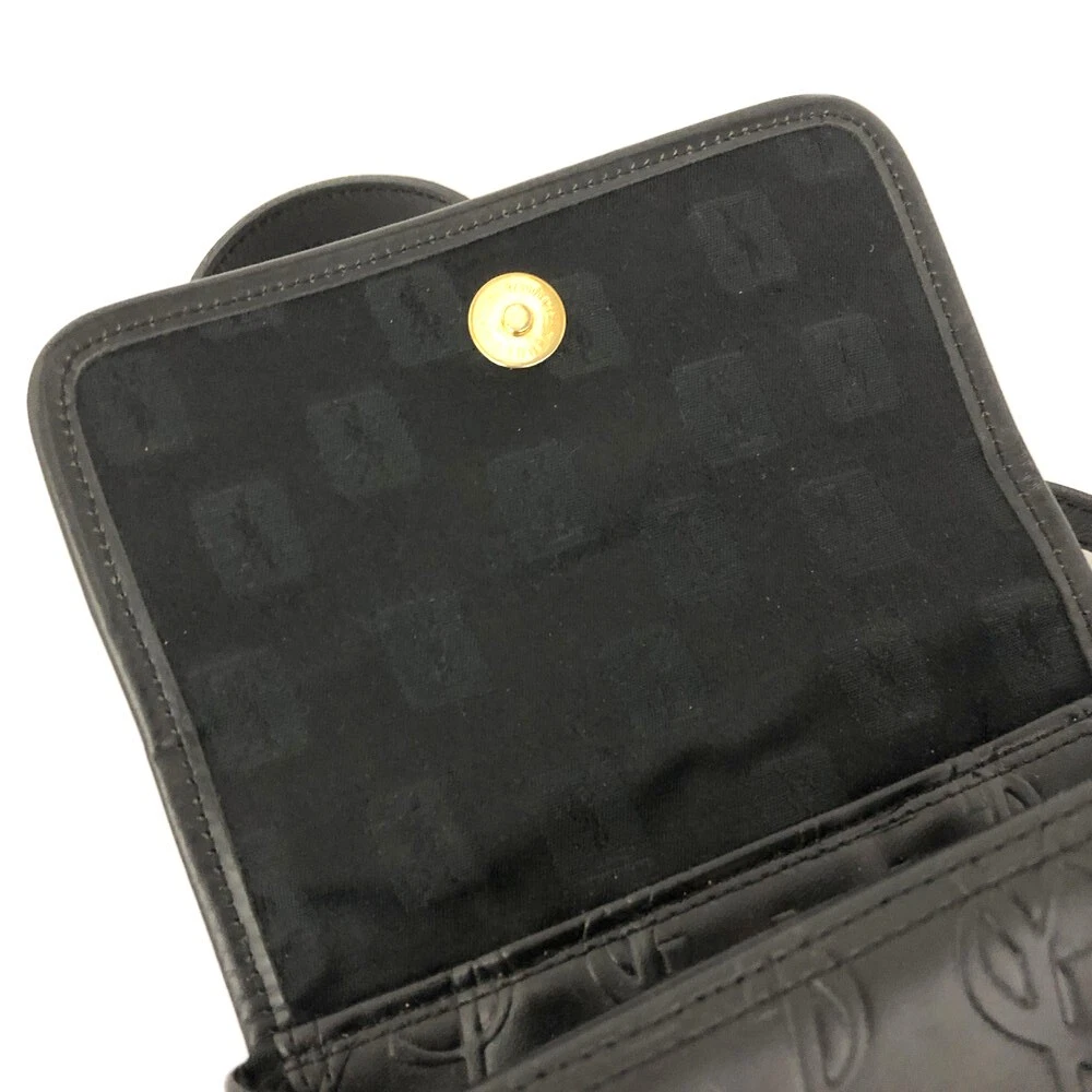 $2150 Yves Saint Laurent Cassandra Embossed Leather Backpack Black