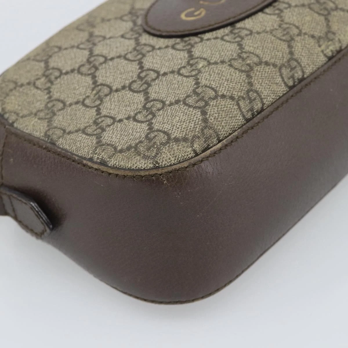 $1490 Gucci GG Supreme Monogram Web Neo Vintage Shoulder Bag Beige New Acero Crop