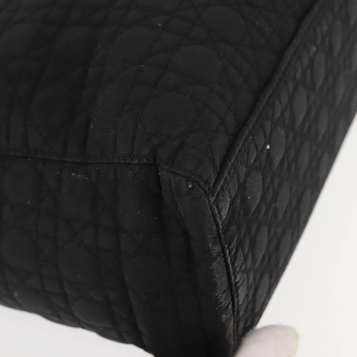 $4900 Christian Dior Nylon Cannage Large Lady Dior Black