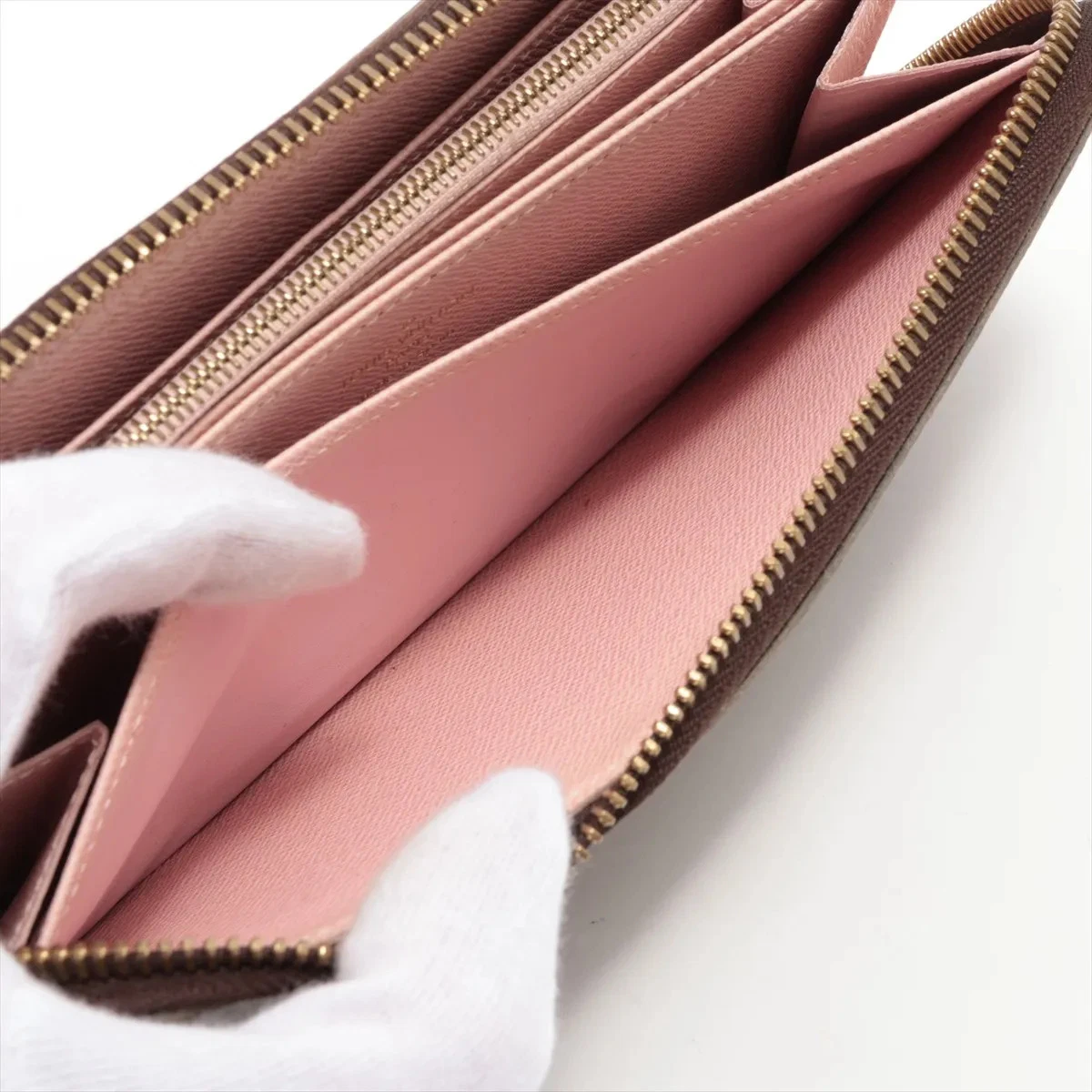 $915 Louis Vuitton Monogram Zippy Wallet Rose Ballerine CA0176