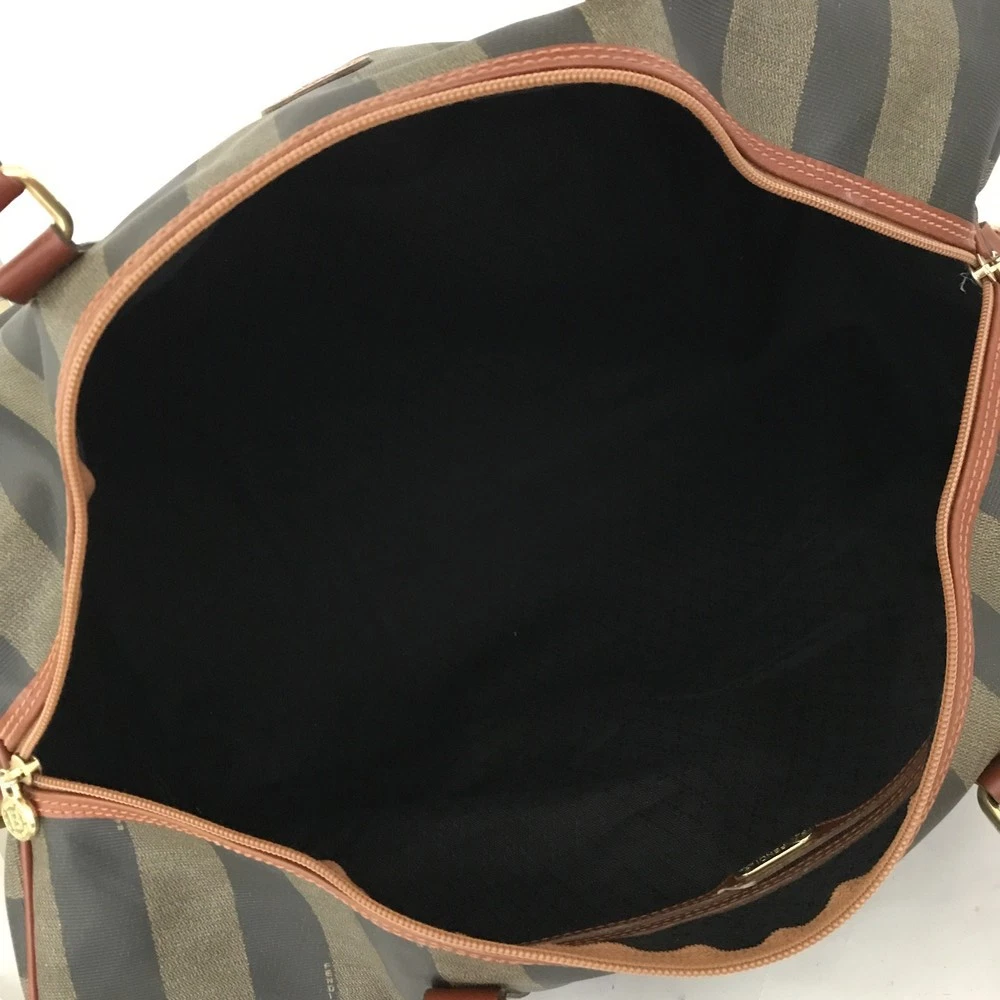 $2500 Fendi Pequin PVC Boston Travel Bag