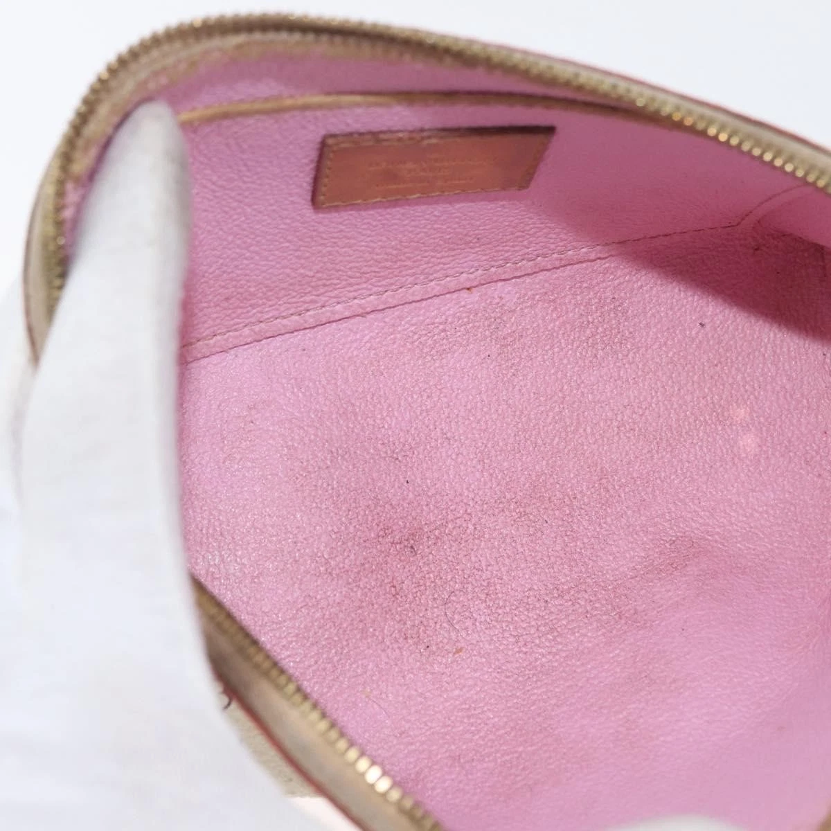 $625 2012 LOUIS VUITTON Monogram Multicolor Cosmetic Pouch White Litchi 2172