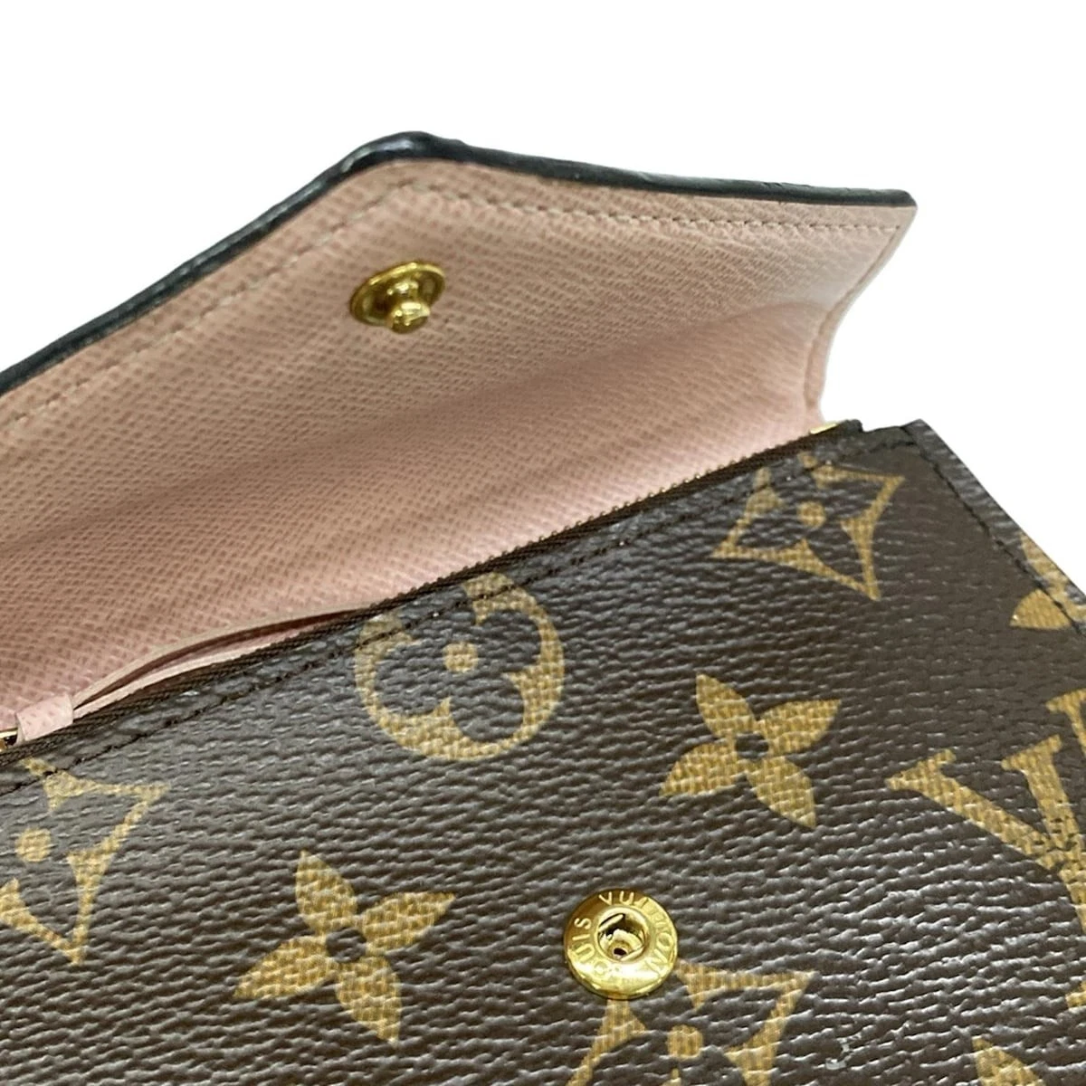 LOUIS VUITTON Portefeuille Victorine M62360 Rose Ballerine Monogram MI4118