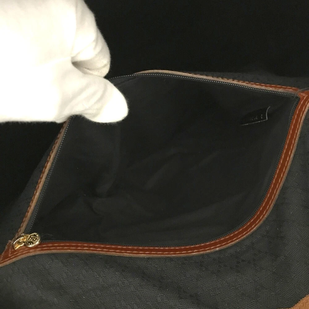 $2500 Fendi Pequin PVC Boston Travel Bag
