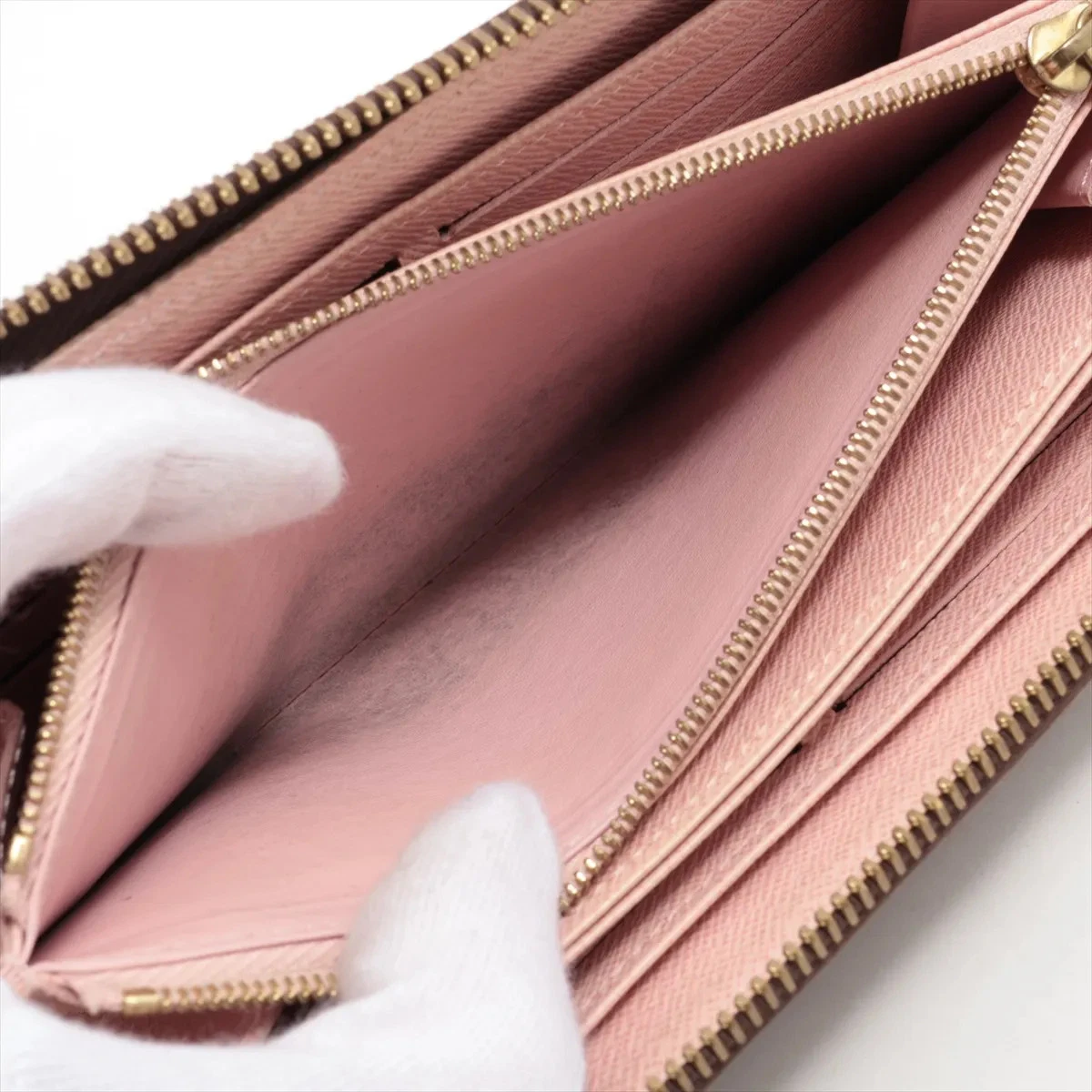 $915 Louis Vuitton Monogram Zippy Wallet Rose Ballerine CA0176