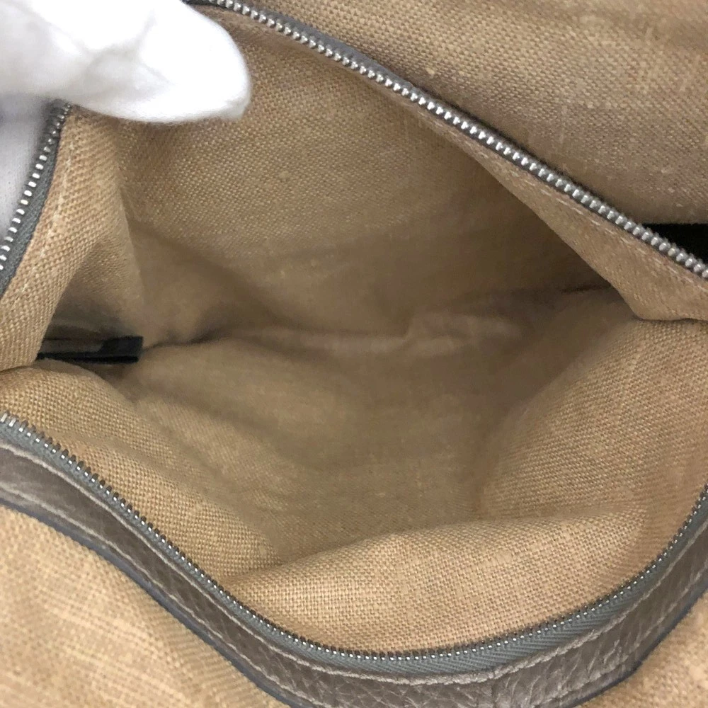 FENDI Selleria Leather Tote Bag Silver/6CH0834