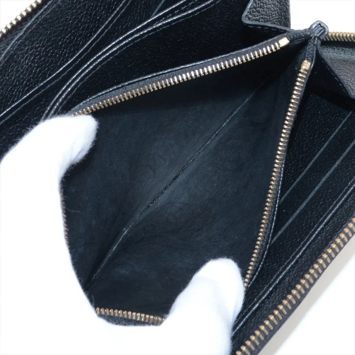 Louis Vuitton Empreinte Zippy Wallet M61864 Noir Zip Round Wallet