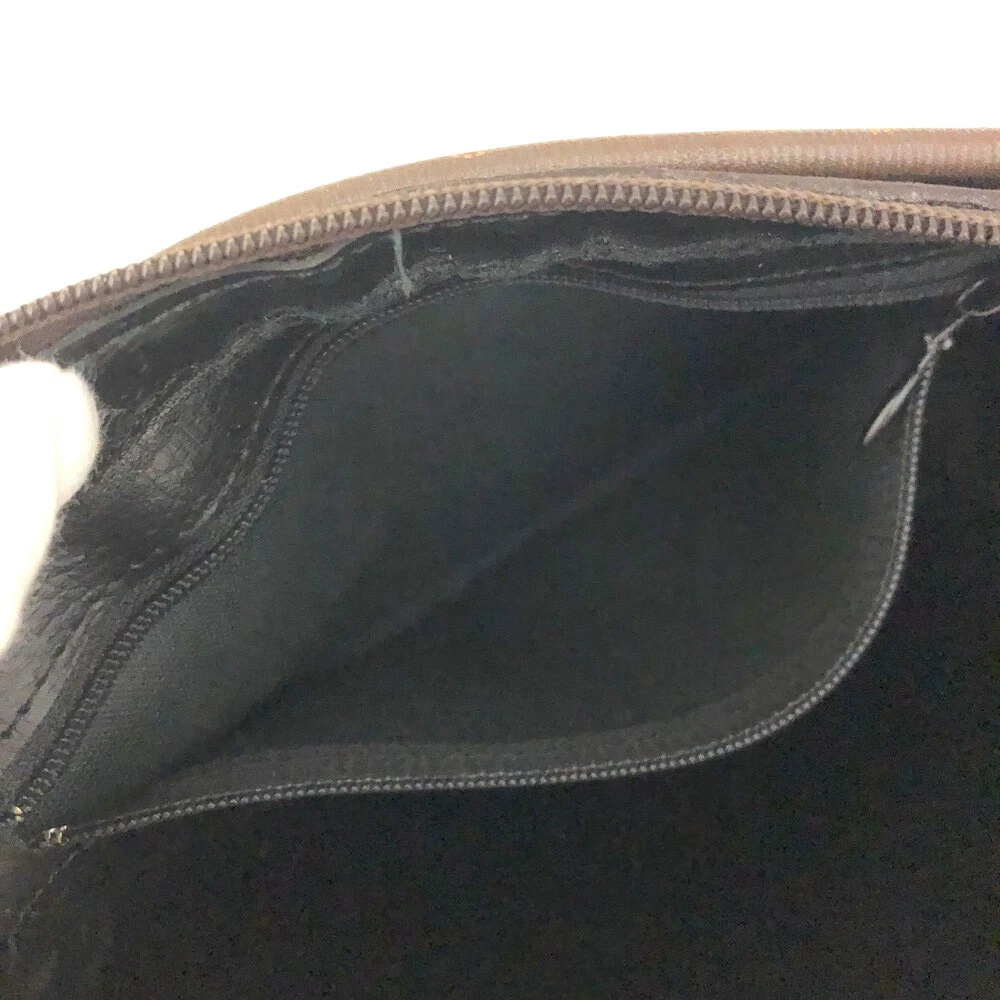 $450 Burberrys Horse Logo Check Canvas Clutch Bag Beige