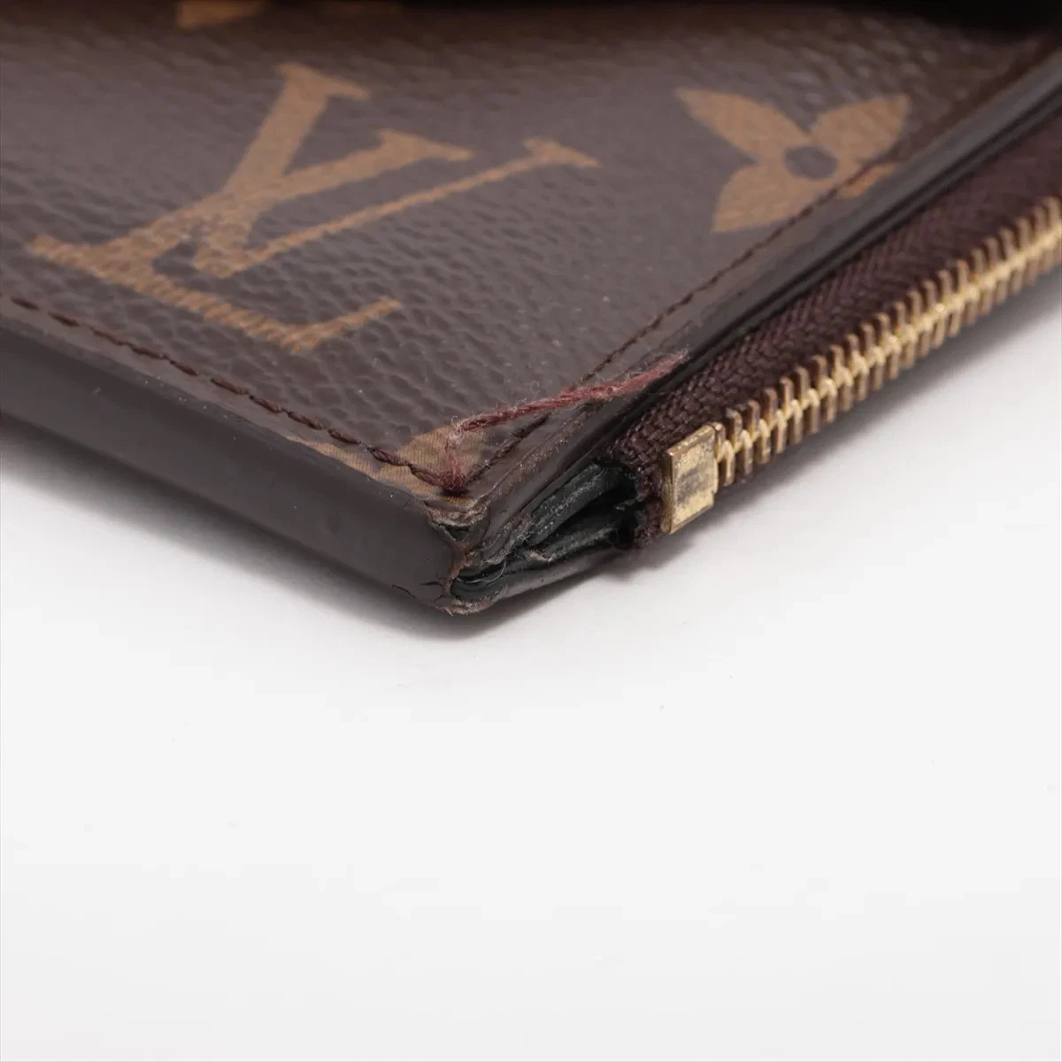 Louis Vuitton Monogram Porto Cartolecto Verso M69431 Black × Brown Coin Purse Th