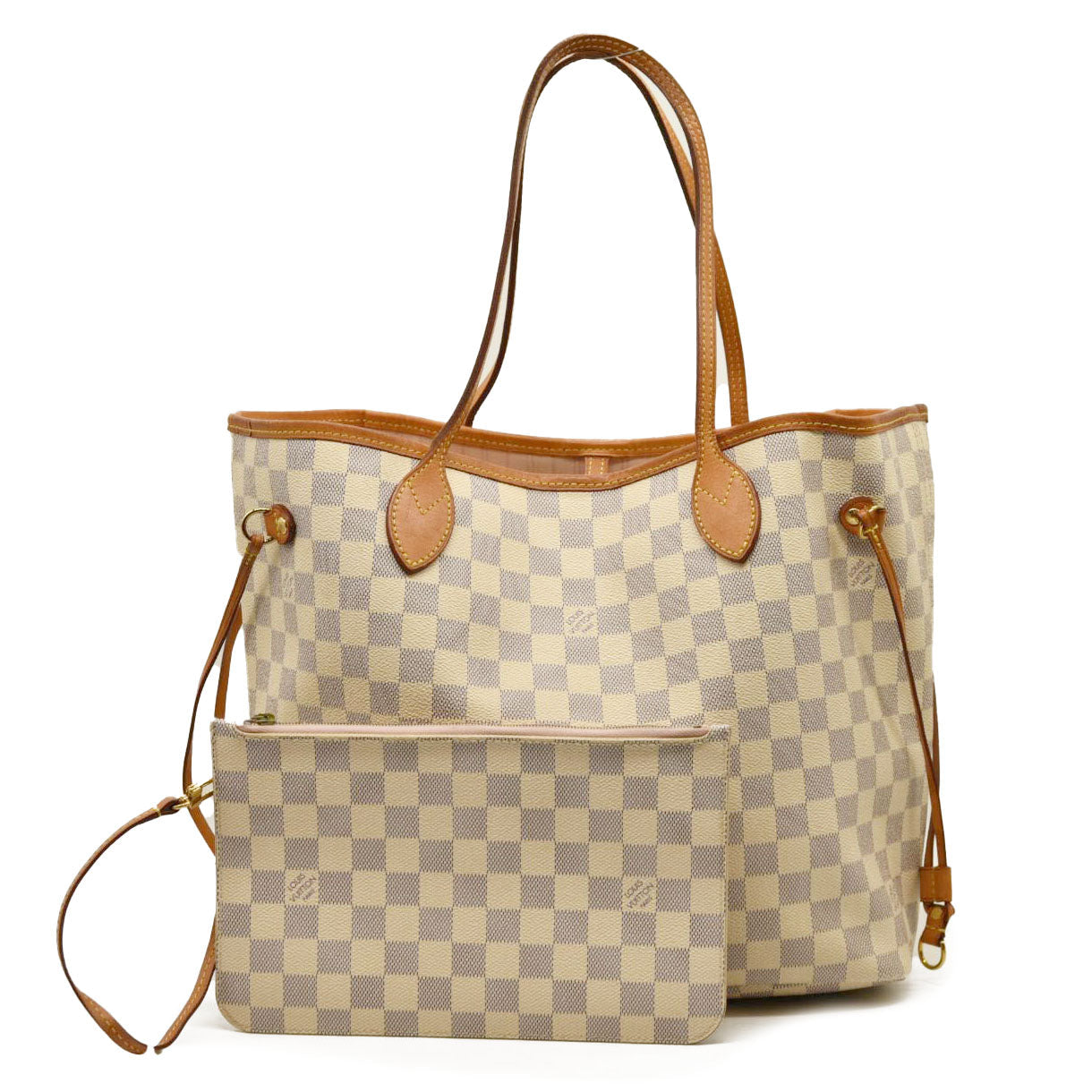 LOUIS VUITTON Damier Azur Neo Neverfull MM Rose Ballerine FL0129
