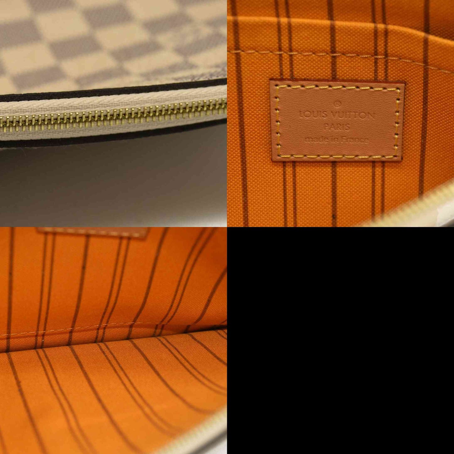 Louis Vuitton  Damier Azur Braided Neverfull MM Orange