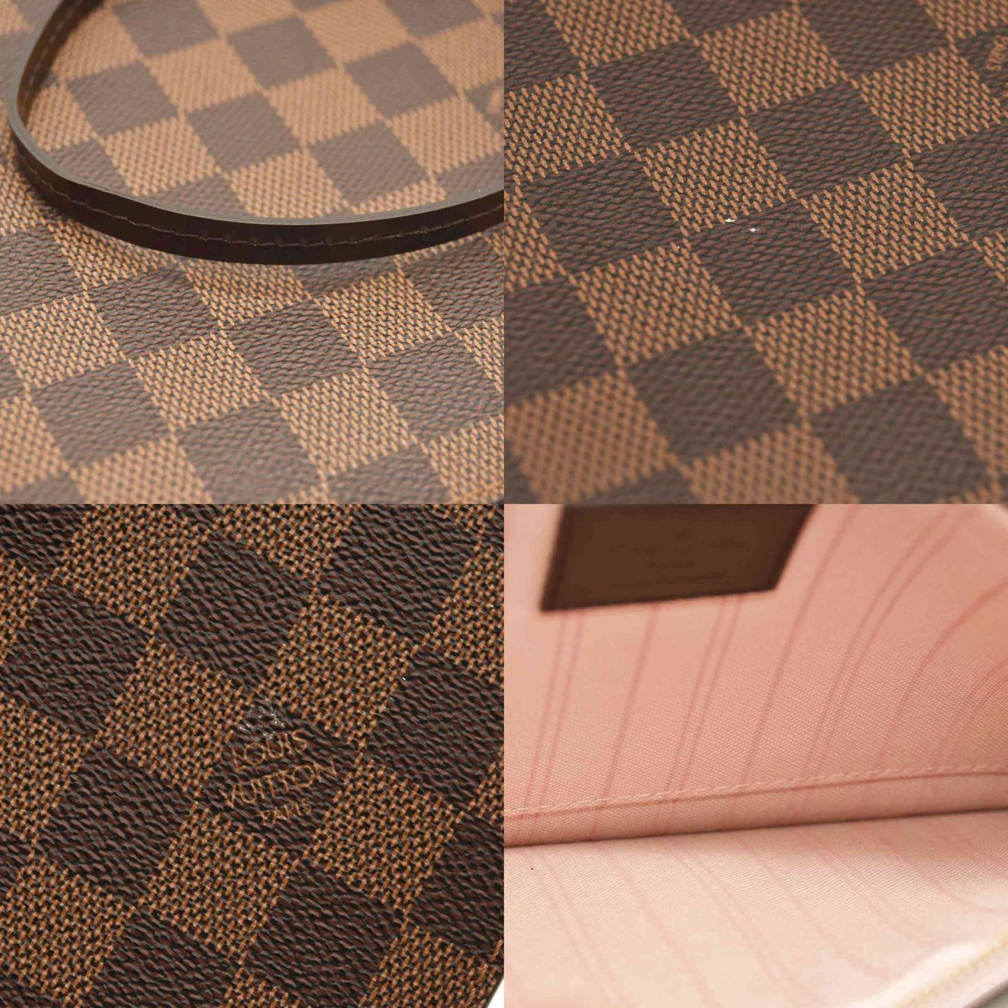 Louis Vuitton  Damier Ebene Neo Neverfull MM Rose Ballerine AR2108