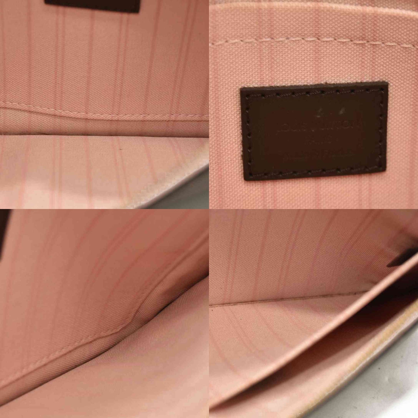 Louis Vuitton  Damier Ebene Neo Neverfull MM Rose Ballerine