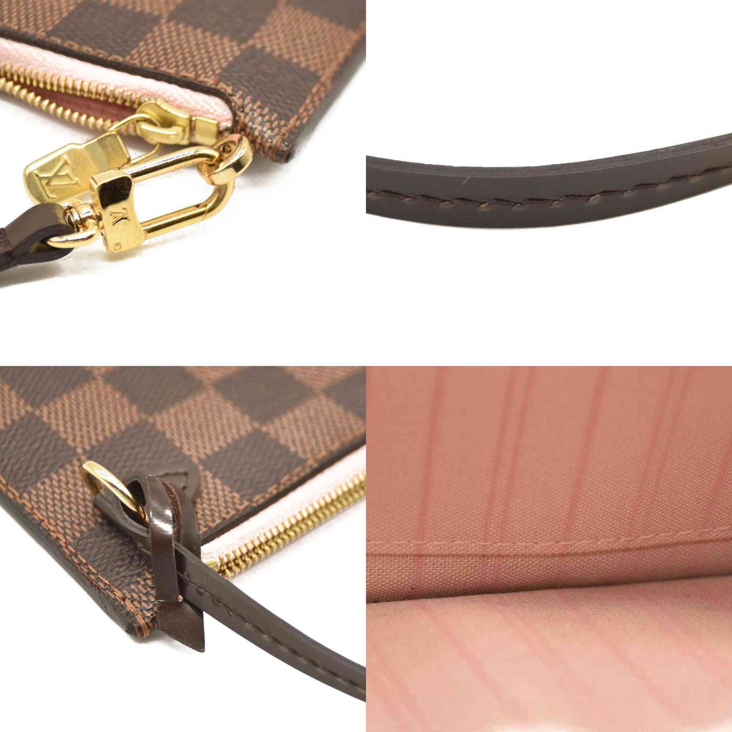 Louis Vuitton  Damier Ebene Neo Neverfull MM Rose Ballerine