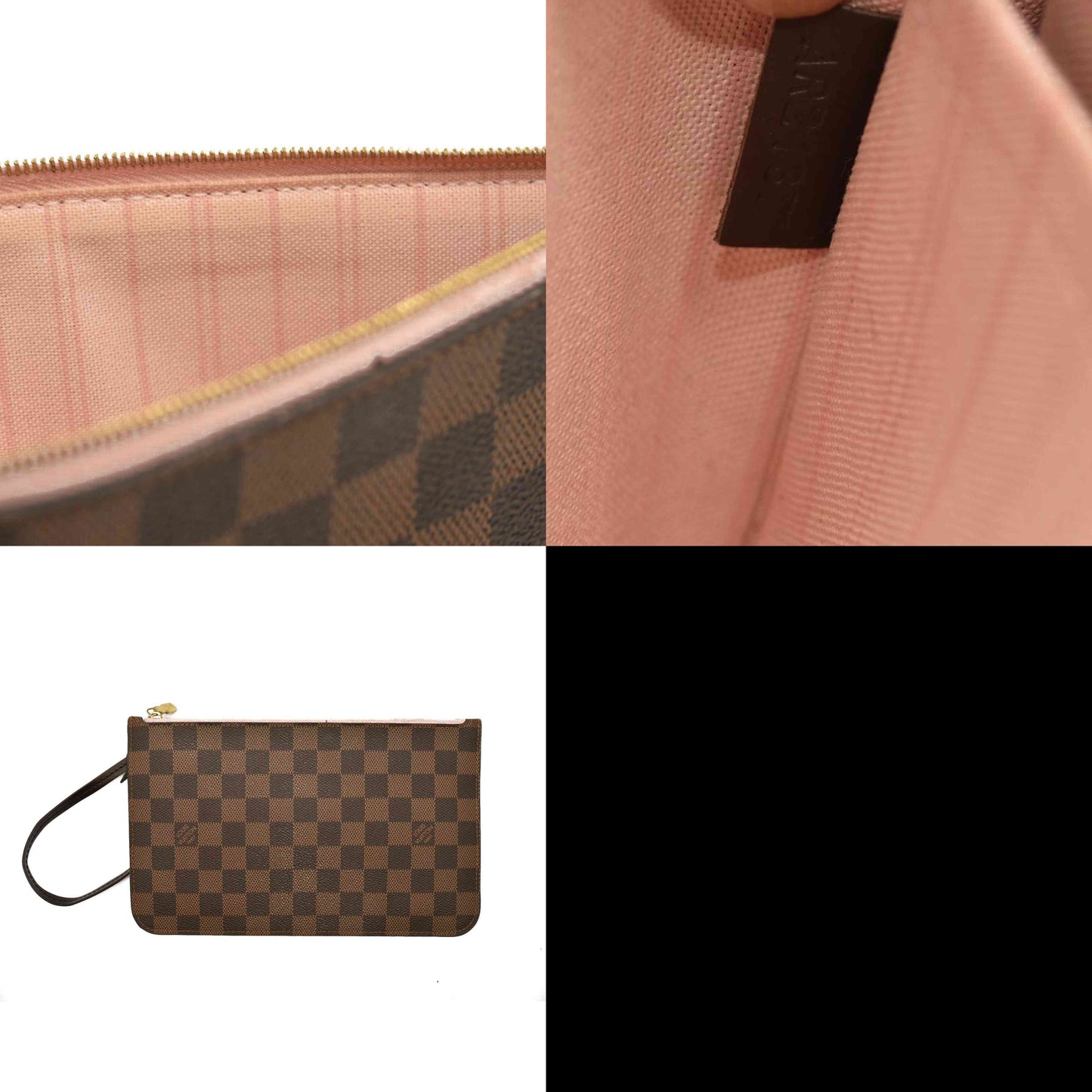 Louis Vuitton  Damier Ebene Neo Neverfull MM Rose Ballerine