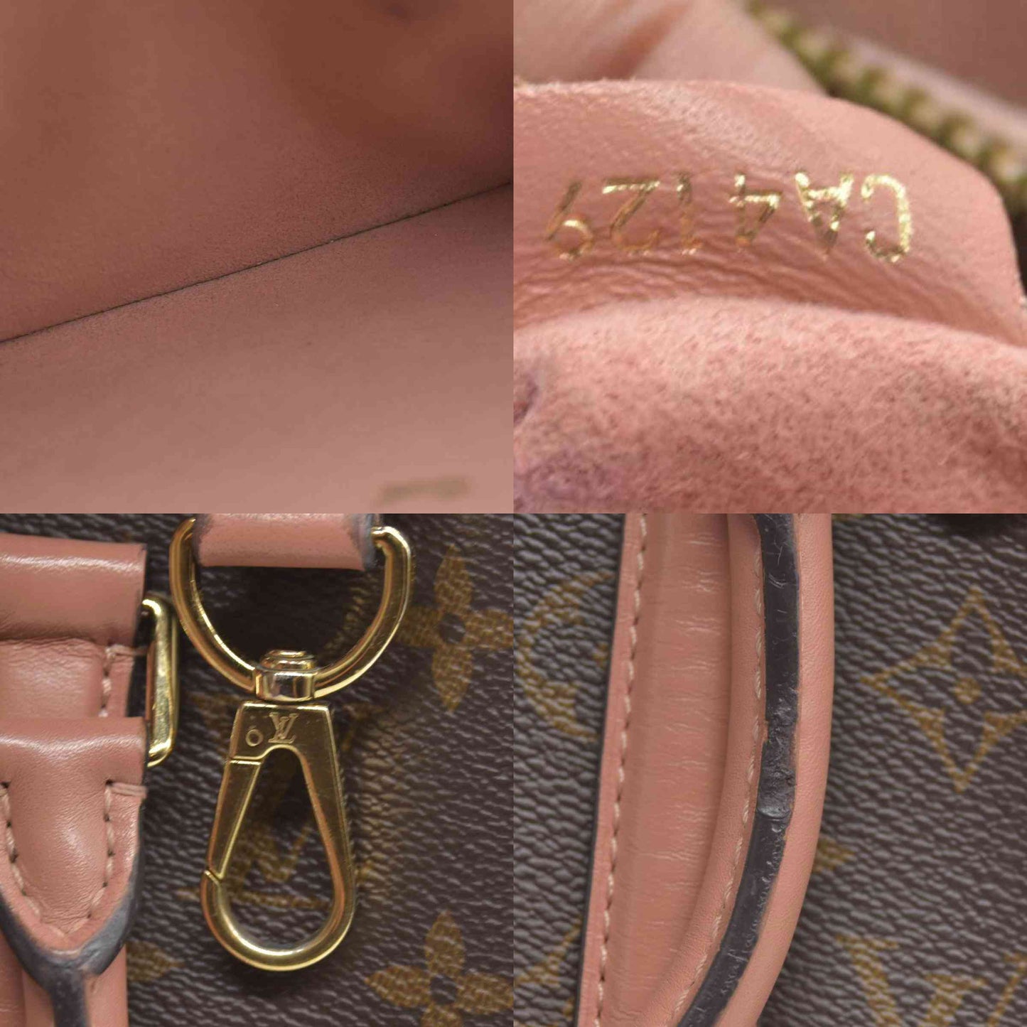 $2560 2019 Louis Vuitton Soufflot BB Monogram Peach Shoulder Bag Cloth CA4129