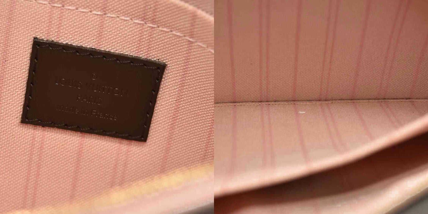 Louis Vuitton  Damier Ebene Neo Neverfull MM Rose Ballerine AR2108