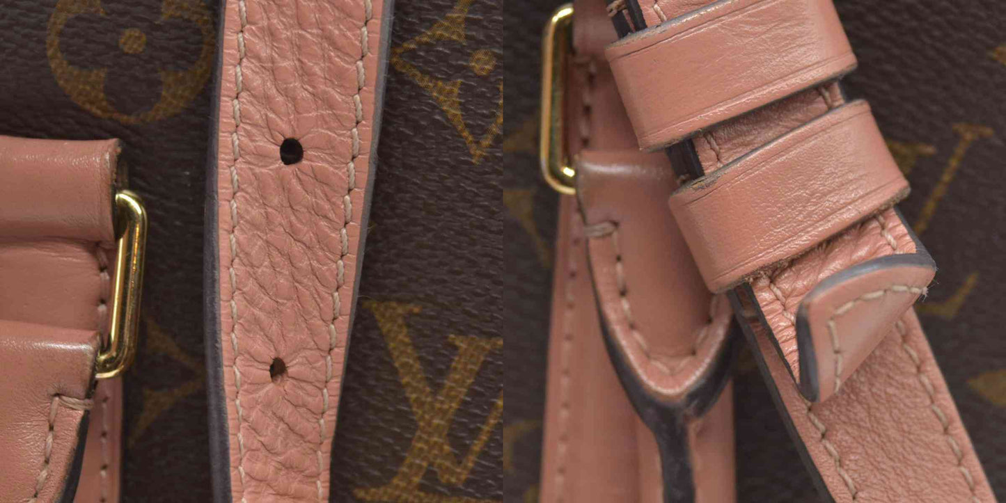 $2560 2019 Louis Vuitton Soufflot BB Monogram Peach Shoulder Bag Cloth CA4129