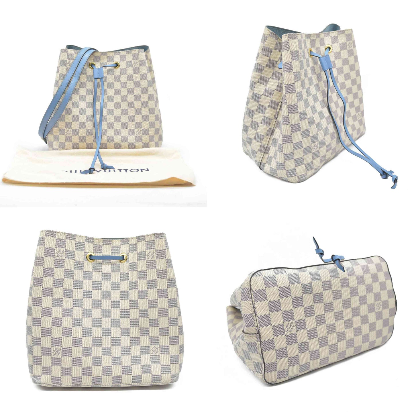 $2030 CONSIGNMENT Louis Vuitton  Damier Azur Neonoe MM Bleuet