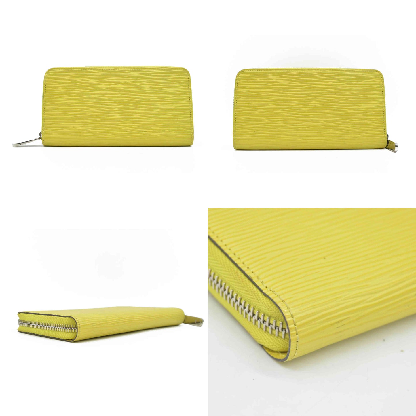$1040 2013 Louis Vuitton Epi Leather Zippy Wallet Yellow CONSIGNMENT MI4143