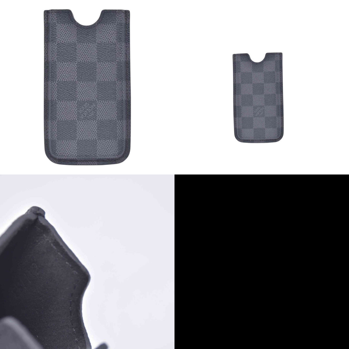 $290 2012 LOUIS VUITTON Damier Graphite Sleeve Card Case TS112 CONSIGNMENT 10021465