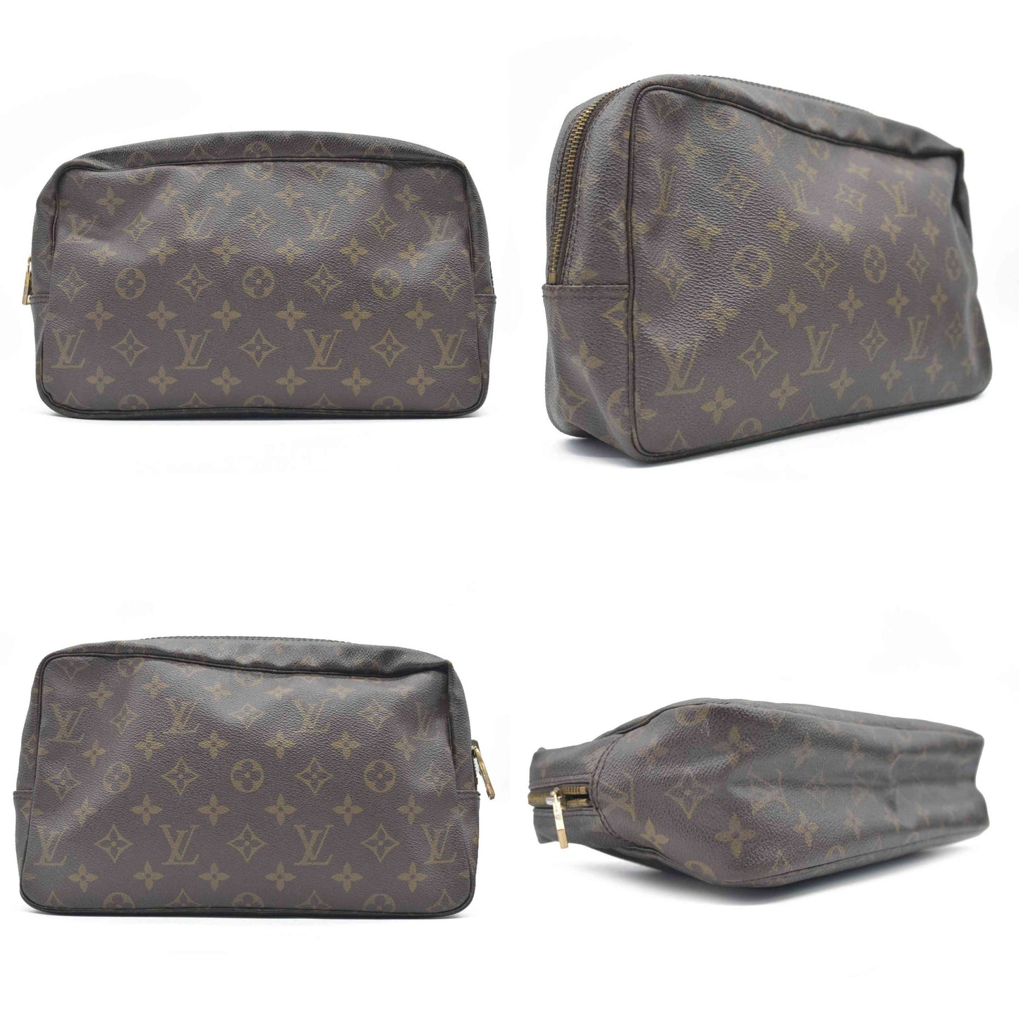 $600 Louis Vuitton Monogram Trousse Toilette 28 Clutch Pouch Bag