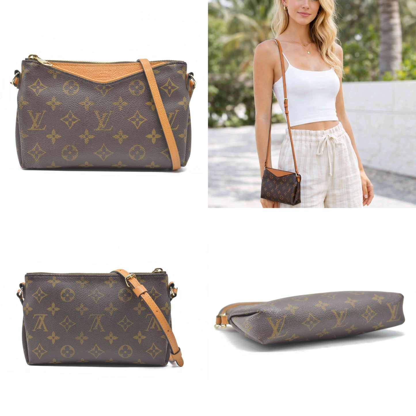 Louis Vuitton Monogram Pallas Uniformes Crossbody Safran 2018 AR2148