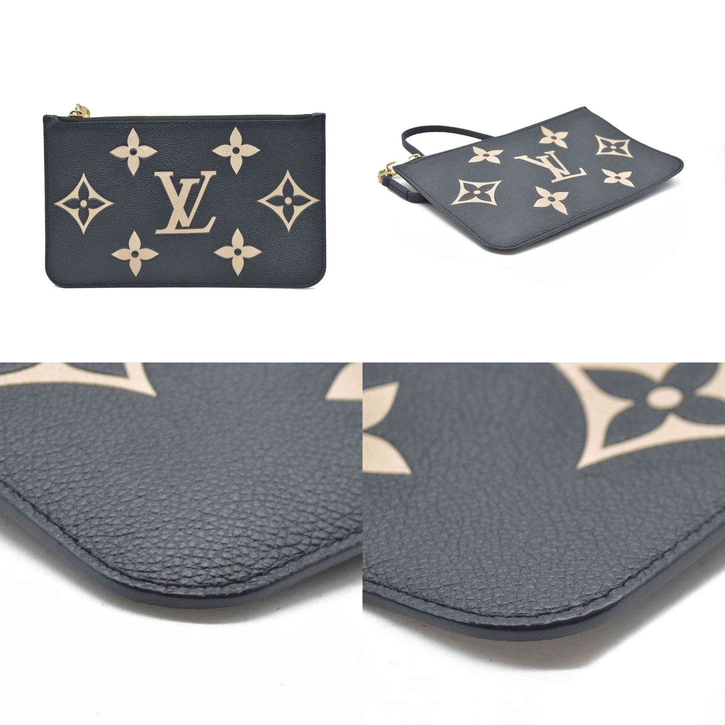 AUCTION $1200 Louis Vuitton Monogram Empreinte Bicolor Neverfull MM GM Pochette
