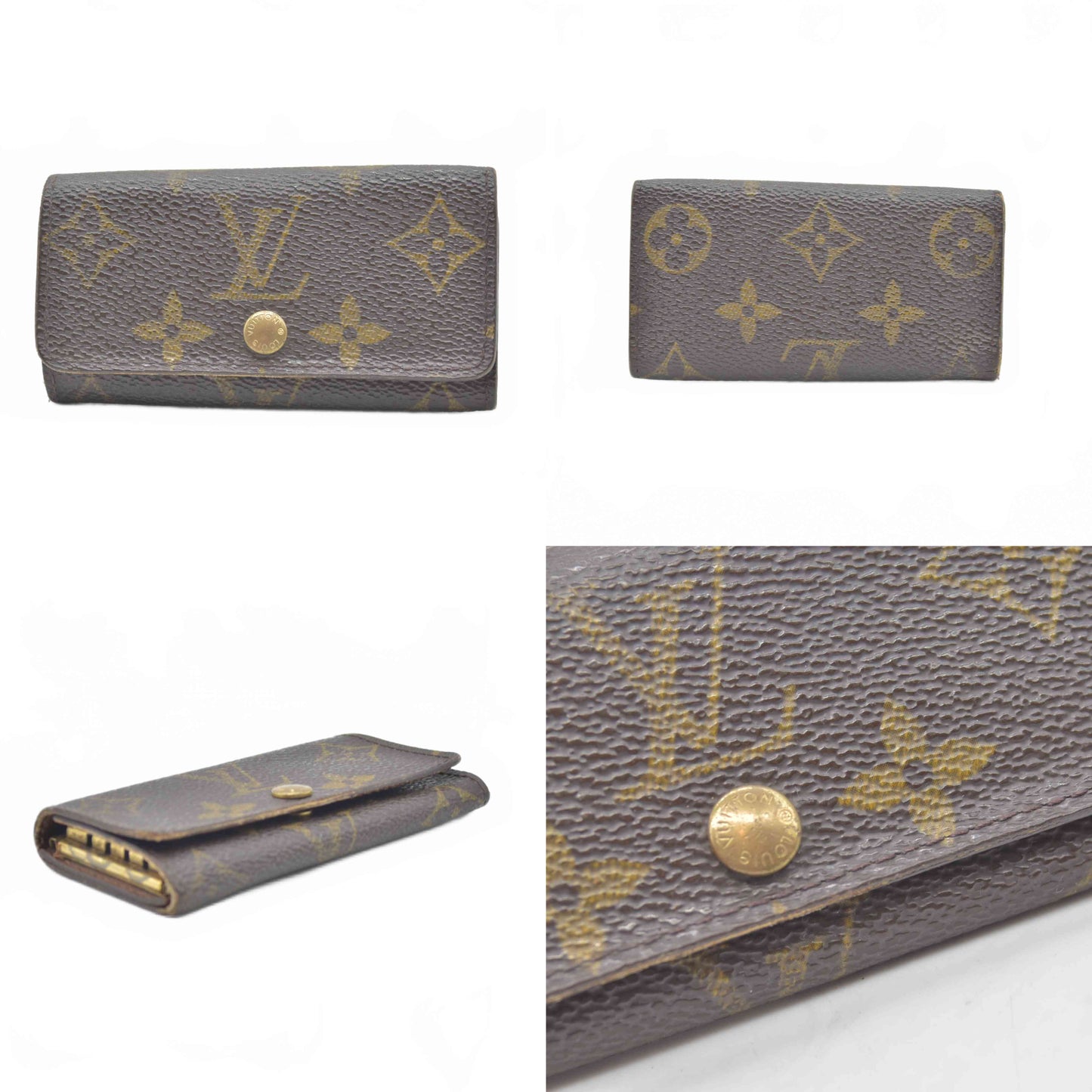 $345 1998 Louis Vuitton Monogram 4 Key Multicles Holder TH0948