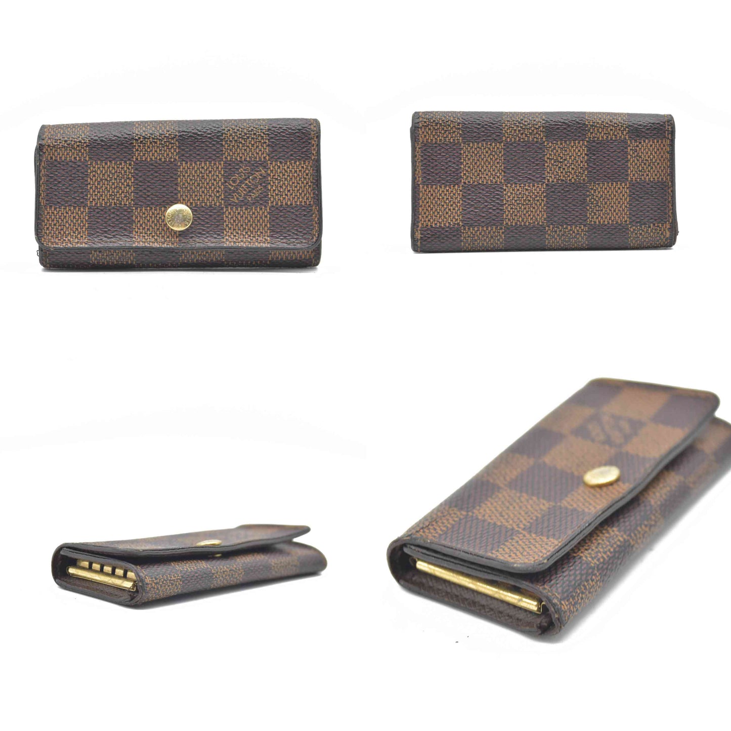 Louis Vuitton Damier Multicles 4 Ring Key Case Brown CT11