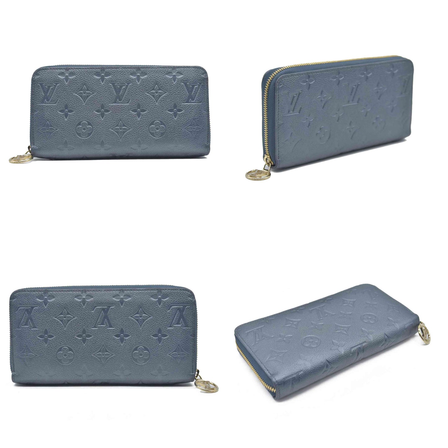 $1170 Louis Vuitton LV Monogram Empreinte Leather Zippy Wallet RFID