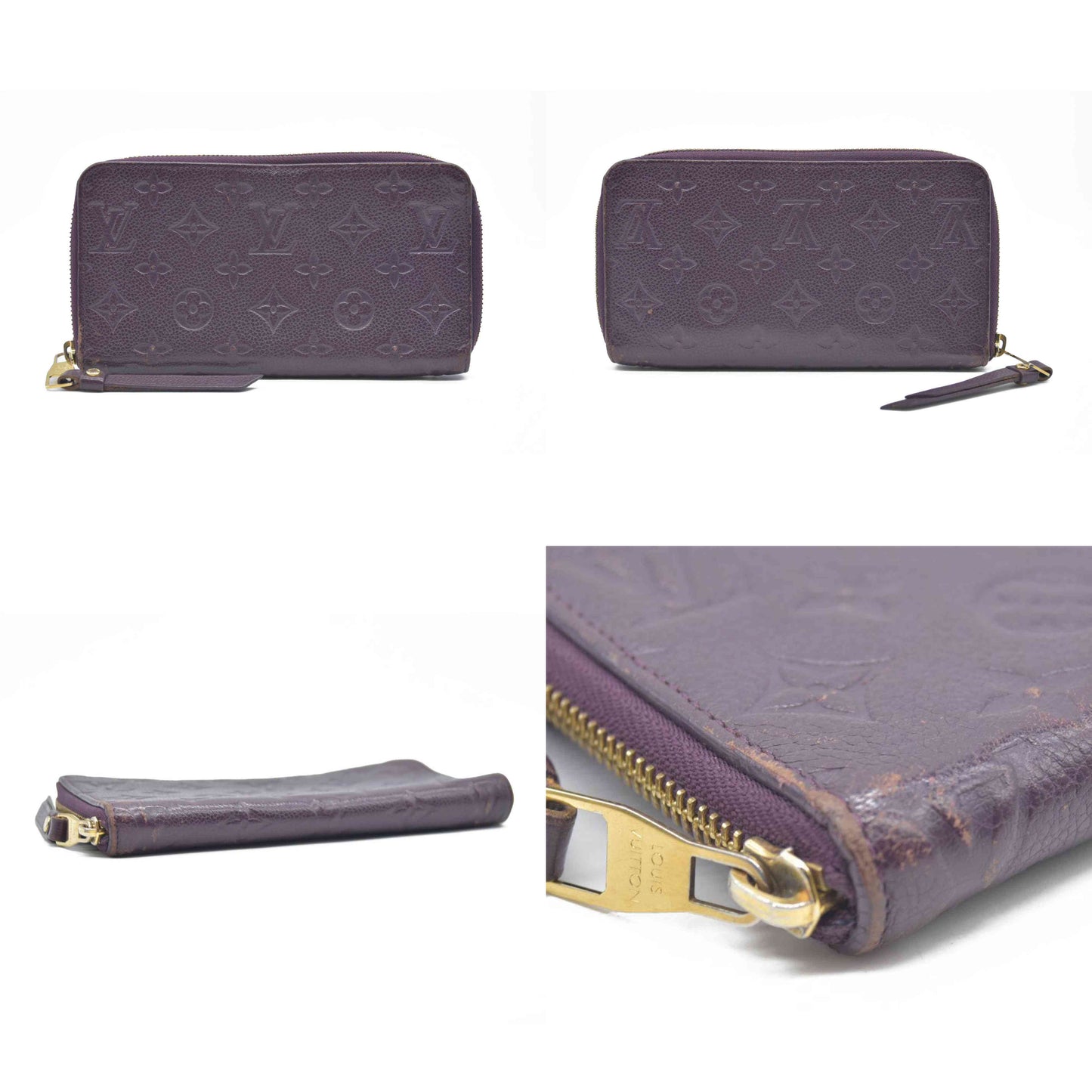AUCTION $1140 Louis Vuitton  Empreinte Secret Long Wallet Aube