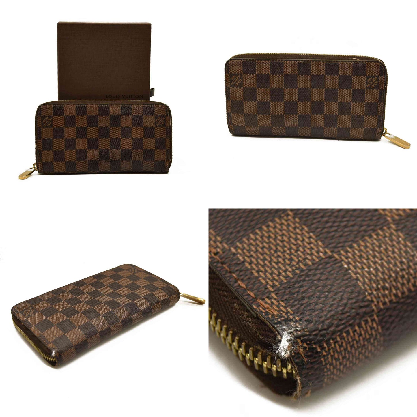 Louis Vuitton  Damier Ebene Zippy Wallet CA2079
