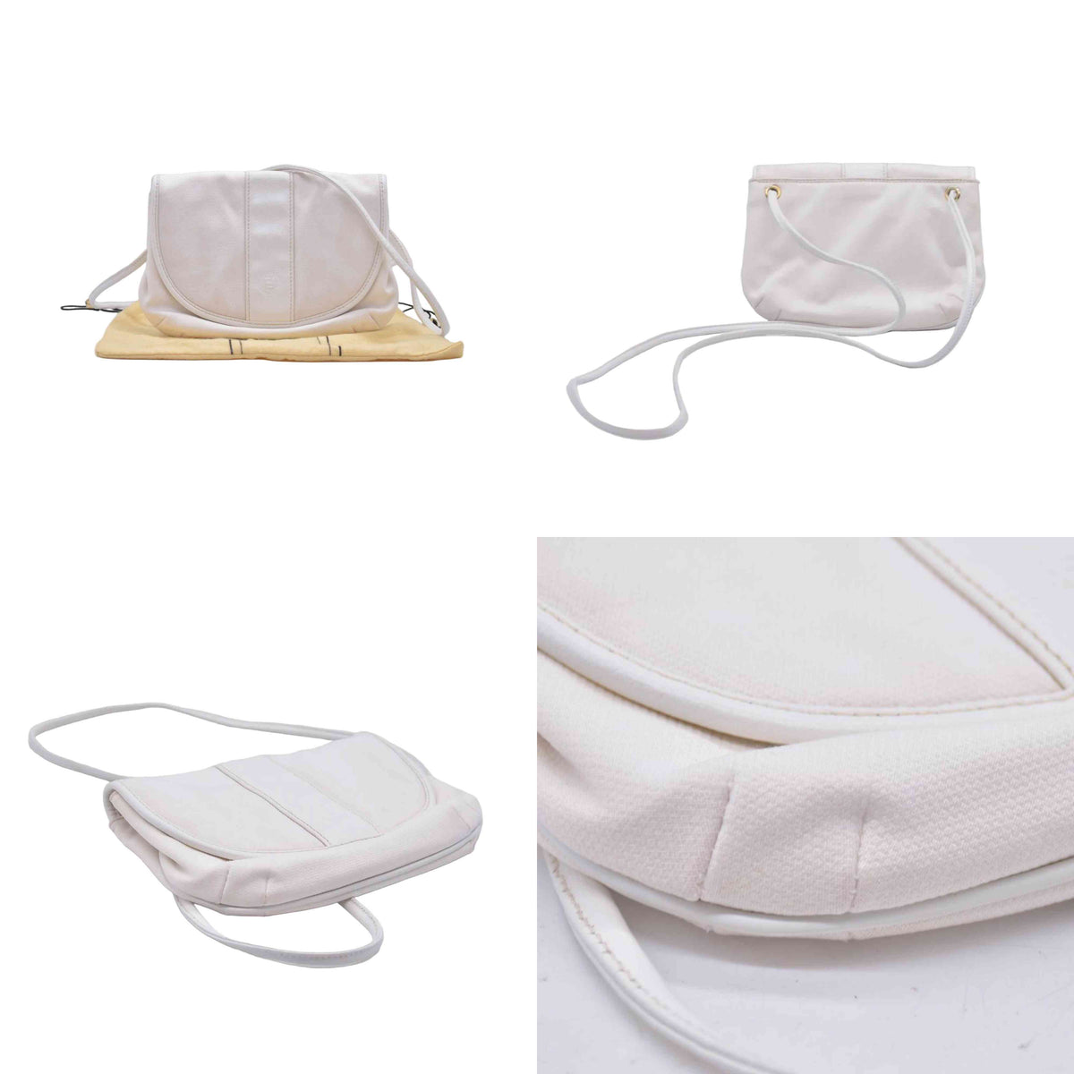$850 Fendi White Stamp Vintage CONSIGNMENT 10020950