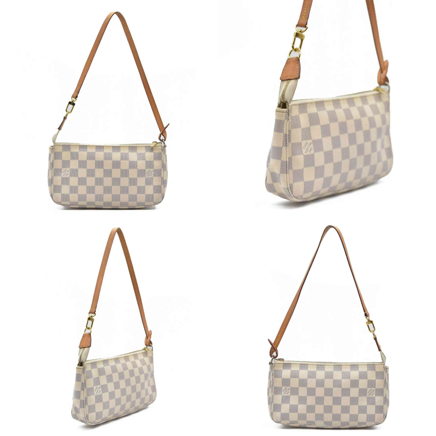 $1650 Louis Vuitton  Damier Azur Pochette Accessories NM MB5230